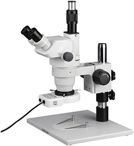 AMSCOPE ZM-1T3-80S המקצועי מיקרוסקופ זום סטריאו, עיניים EW10X, הגדלה של 2x-45X, 0.67X-4.5X יעד זום,