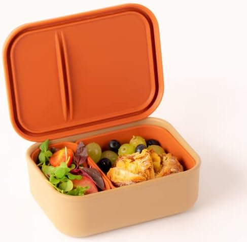 לוסנד-קופסת בנטו שהופכת את המאכלים לטעימים ביותר בשימוש במיקרוגל-מיכל ארוחת צהריים סיליקון פלטינום פלקסבוקס-עמיד