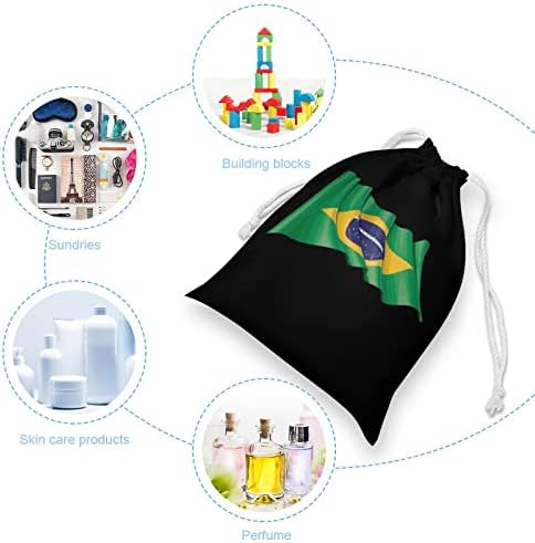 שקית אחסון דגל ברזיל דגל ברזיל שקית חוט חוט חוטית לתיק שקית שקית שקית מכולת לטיול ביתי