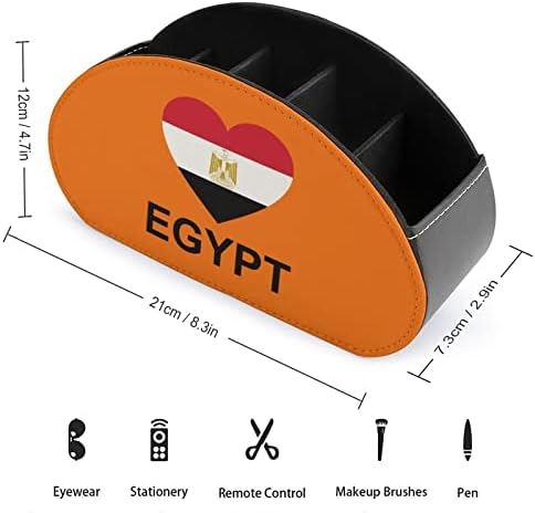 אהבה מחזיק בשלט רחוק מצרים טלוויזיה עם 5 תאים מארגן אחסון קופסאות עור עבור ציוד משרדי