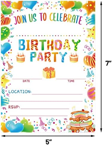 פנסי לנד יום הולדת הזמנות עם מעטפות 20 יחידות ילדים מסיבת יום הולדת הזמנות עבור בנים ובנות יום הולדת