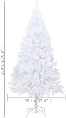 vidaxl עץ חג מולד מלאכותי עם ענפים עבים בסלון בית משרד קישוט חג המולד עיצוב חג המולד קישוט חג לבן 70.9