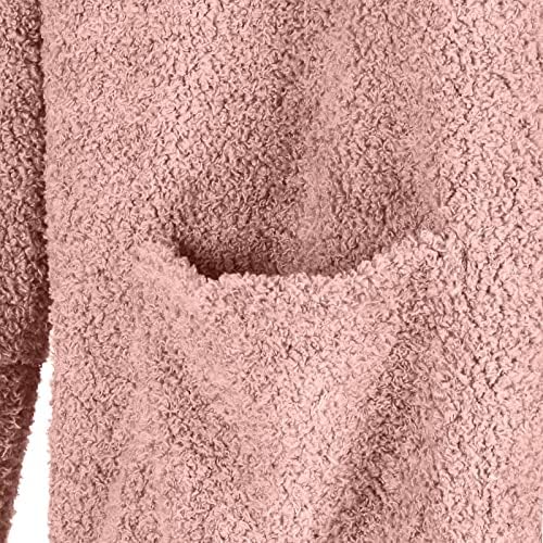 Dolkfu נשים טדי נעים פתוח קדמי מפוצץ מעילי קרדיגן מעילי קרדיגן סווטשירט סווטשירט חמים מזדמנים חורפי