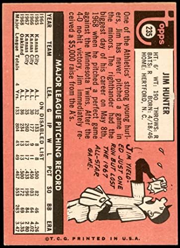 1969 טופס בייסבול 235 ג'ים האנטר אוקלנד אתלטיקה מעולה