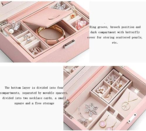 קופסת תכשיטים של ננה וויימג - קופסת תכשיטים מעץ עם עגילי מנעול קופסת קופסה מיני מזוודה
