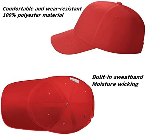2 חבילות צבע אחיד קטע בסיסי כובעי בייסבול פוליאסטר כובע אבא רגיל פרופיל נמוך מתכוונן לגברים ונשים