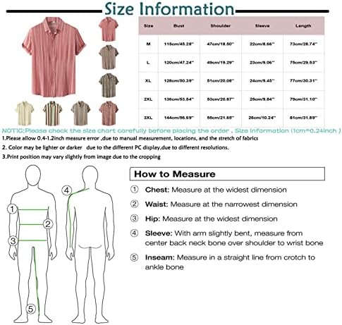 חולצת פסים לגברים כפתור שרוולים קצרים למטה חולצה מהירה מהירה צווארון יבש