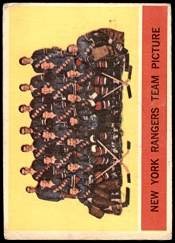 1963 Topps 65 צוות ריינג'רס ניו יורק ריינג'רס-הוקי טוב-ריינג'רס-הוקי