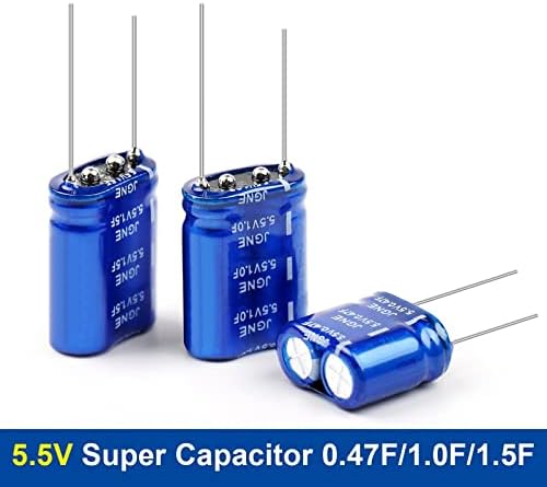 AHAFEI 2PCS קבלים סופר 5.5V 0.47F/1.0F/1.5F שילוב קבבל