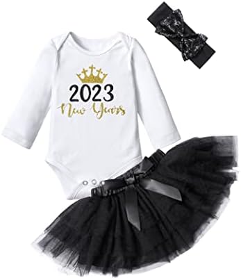 תלבושת תינוקת ראשונה ראשונה לתינוקות 2023 שרוול ארוך רומפרס חצאית חצאית טוטו סטים 0-12 חודשים תינוקת