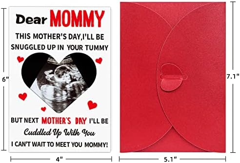 כרטיס יום אמהות ראשון מצחיק לאמא מהבת בן, כרטיס יום אמהות שמח 1 עם הוספת תמונה, כרטיס מתנה להריון יום