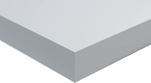 לוח קצף PVC מורחב, לבן, 1 עבה, 42 W x 42 l