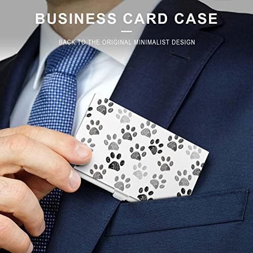 כלב כפה הדפסת שחור לבן כרטיס ביקור ספק עבור גברים & מגבר; נשים כרטיס בעל אשראי ארנק כרטיס מזהה מקרה