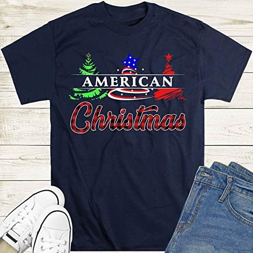 עץ חג שמח דגל אמריקאי עץ חג המולד עץ חג המולד מתנה אדומה ירוקה לחג חג המולד