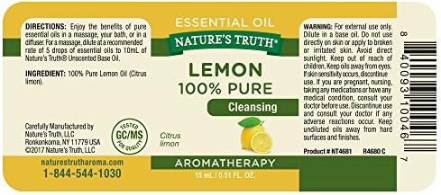 האמת של הטבע ויטמינים שמן אתרי, לימון, 0.51 גרם נוזלים