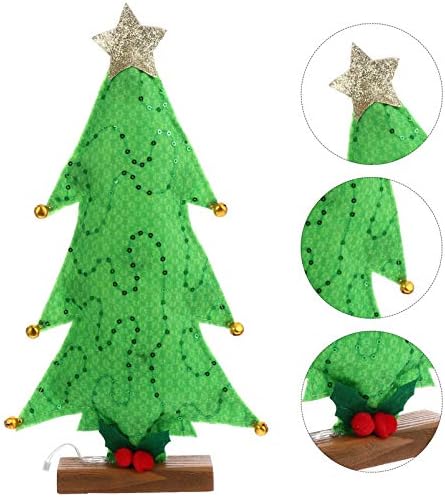 טוינדונה עץ חג המולד מואר לפני הובלת שולחן טבלט מלאכותי קישוטי עץ חג המולד חג המולד עץ עץ פסלון צעצוע