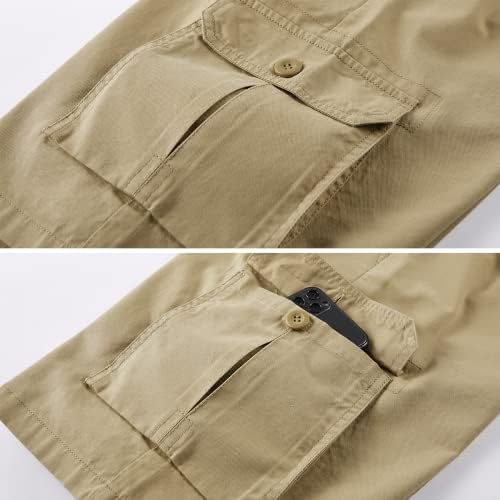 מכנסי מטען לליכי טיול של MSMSSE עם כיסים מותניים אלסטיים שרוך גולף כותנה גולף חיצוני מכנסי ספורט חיצוניים