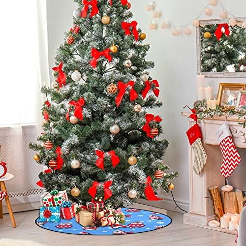 חמוד מצחיק תינוק פינגווין עץ חג המולד מחצלת עץ אטום למים שטיח מחצלת מגש מתחת לאביזר עץ חג המולד להגנה