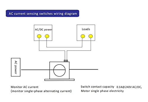 מכר חישה זרם זרם 2 מתג חישה זרם AC 0-50A בדרך כלל ממסר ניטור חיישן AMP סגור