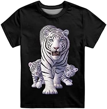 חולצות טריקו של ZFRXIGN לילדים לבנות בנים 3-16 שנים שרוול קצר בגדי קיץ הדפס בעלי חיים