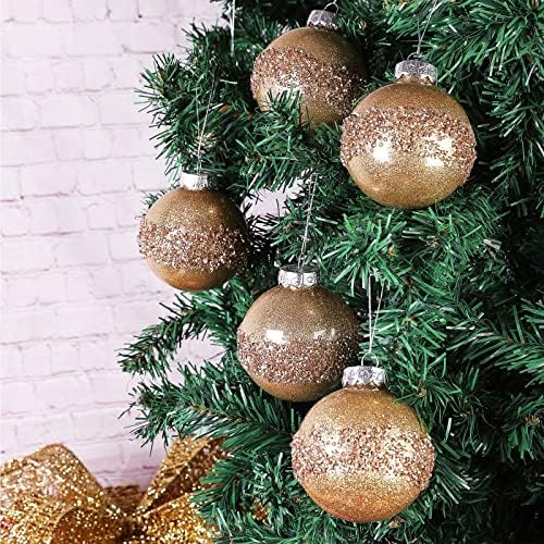 סט מקיסט של 12 כדורי חג המולד מפלסטיק 3.15 אינץ 'כדורים דקורטיביים חסרי חג המולד קישוטים תלויים לחג