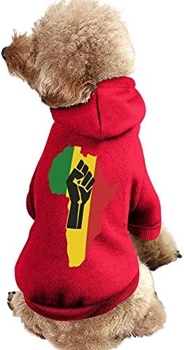 מצחיק כוח אפריקני מודפס כלבים עם ברדס מחמד כלבים סווטשירט סווטשירט סוודר חיות מחמד בגדי בגדי חמוד