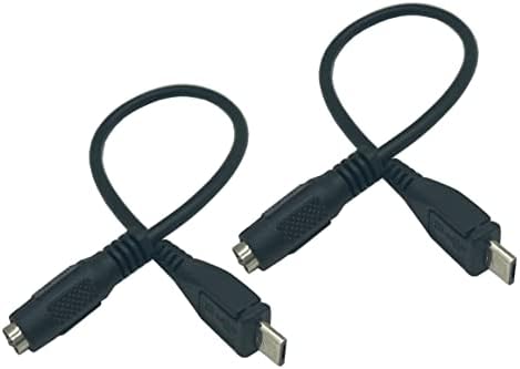 Dafensoy Micro USB לכבל חשמל DC, 2 PCS DC5.5 x 2.1 ממ נקבה עד מיקרו USB זכר 5V DC אספקת חשמל מחבר טעינה