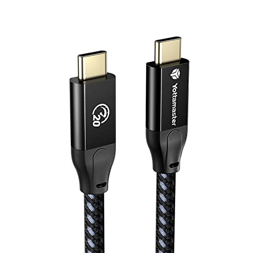 Yottamaster USB C ל- USB C כבל, USB C 3.2 GEN2X2 קלוע USB C כבל טעינה 1M עם תמיכה בסמן אלקטרוני 4K@60Hz,