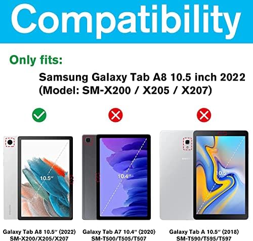 Procase Galaxy Tab A8 מחוספס מארז 10.5 אינץ '2022 צרור עם גלקסי לשונית A8 10.5 אינץ