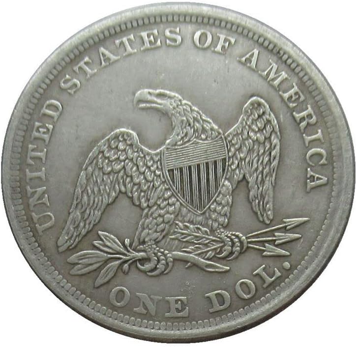 דגל 1 דולר ארהב 1856 מטבע זיכרון מעתק מצופה כסף