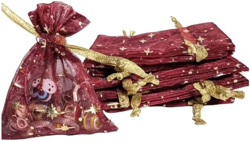לינפנג סאטן שרוך אורגנזה תכשיטי סוכריות פאוץ חג המולד מסיבת חתונה לטובת מתנת שקיות, לאשר.3 על 4, כוכב