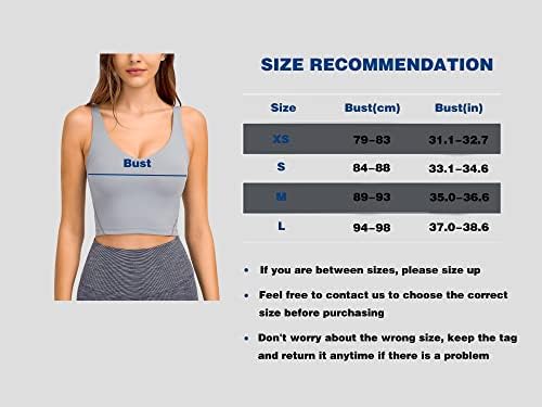 Nepoagym Longline Sports Bra בינוני תומך באימון חדר כושר יבול גופייה בנוי חזייה נוחה מתאימה