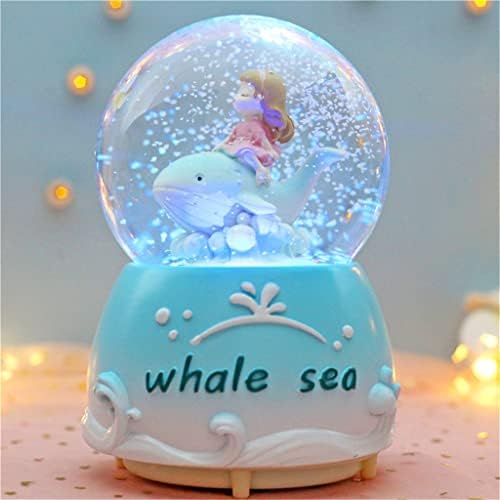 Asuvud Dream Dolphin Ball Crystal Ball מתנה ליום הולדת יכולה לסובב את קופסת המוזיקה של השלג הצפה קופסאות