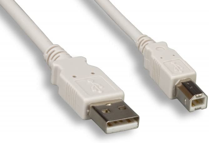 Digitmon 3 ft שנהב A-male עד m-male USB 2.0 כבל מדפסת במהירות גבוהה עבור HP Laserjet MFP M234DWE מדפסת