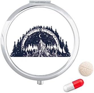 קרחון יער ירח אמנות דפוס גלולת מקרה כיס רפואת אחסון תיבת מיכל מתקן