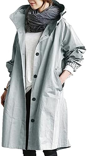 מעילי חורף נשים, מעילי משרדים לנשים מודרני שרוול ארוך אביב פלוס גודל בגודל כפתור דו -בגדי לבוש חיצוני