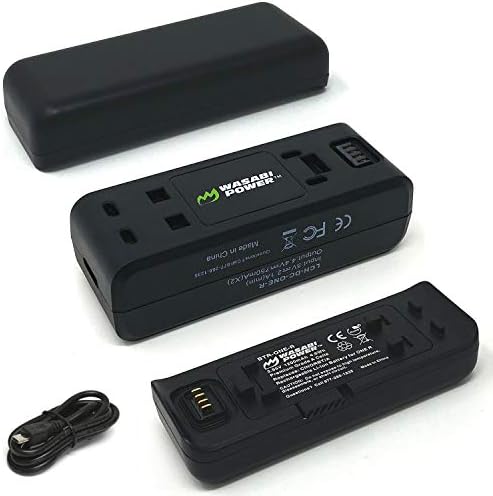 Wasabi Power Insta360 סוללה אחת R וצרור בסיס מטען USB כפול תואם למצלמת Insta360 One R