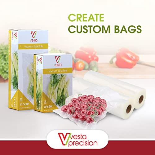 גלילי חותם ואקום של Vesta Precision - עבור שקיות איטום ואקום בהתאמה אישית למזון - גלילי איטום ואקום