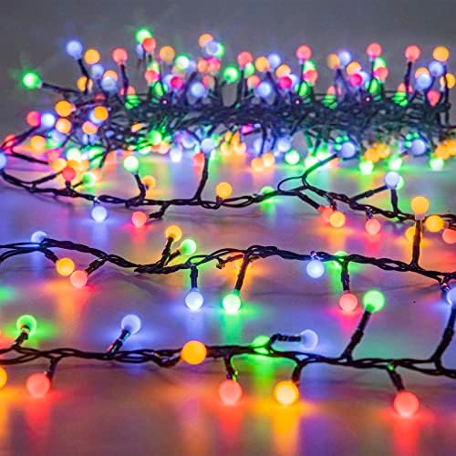 אורות מחרוזת אשכול Pabipabi 200lt ניתנים לחיבור 29.25ft 9 מצבים לחג המולד פיות פיות אורות מטושטש