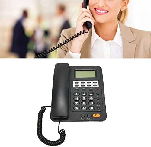 קו טלפון שולחני לקווי משרד ביתי, קו טלפון עם תצוגת מזהה מתקשר, חיוג/ידיים בחינם/אילם/פלאש, אחסון מספר