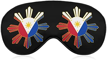 דגל פיליפיני מצחיק כיסוי עין מסכת שינה רכה לכיסוי עיוורון ישן בלוקים מושלמים אור עם רצועה מתכווננת
