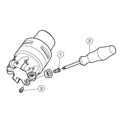 Sandvik Coromant 600-042C4-10H פלדה קורומיל 600 חותך טחינה פנים, חתך יד ימין עם נוזל קירור, ממשק ILOCK