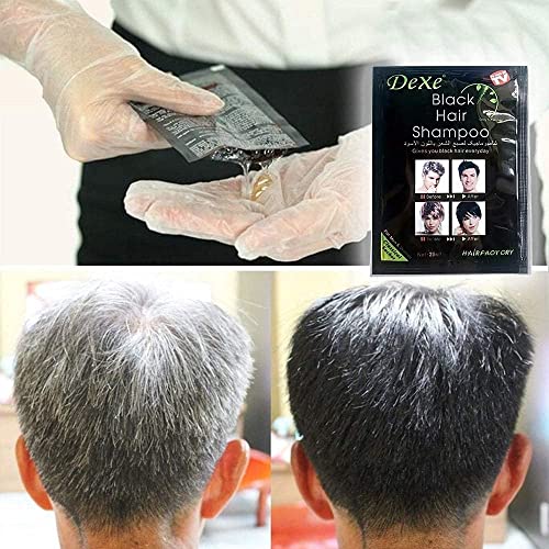 10 יחידות שחור שיער לצבוע שמפו לגברים נשים, מיידי שיער לצבוע טבעי שיער טבעי מרכיבים פשוט לשימוש נמשך