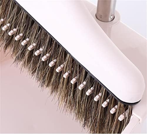 מטאטא שאינו מקל שיער יעה סט ביתי גורף קטן מטאטא שילוב שקוף אשפה שובל (צבע : דואר, גודל