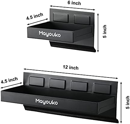 מדף ארגז כלים מגנטי של Mayouko, מגש ומחזיק, 4 חלקים מגנטיים מגנטיים מגנטיים סט ארון קופסאות אחסון מדף