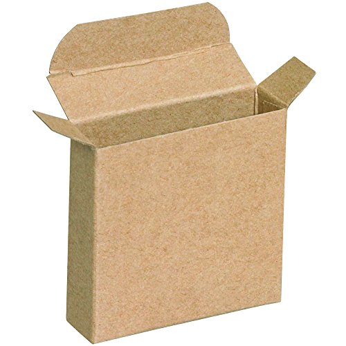 קופסאות מתנה מתקפלות בצבע חום קראפט, 5 5/8 איקס 2 1/2 איקס 5 5/8, חבילה של 250, קל להרכבה קרטון טאק