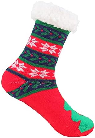 מעל גרביים גבוהות בברך נשים סתיו חורף גרבי חג המולד גרביים גרבי שלג גרביים מעובדות גרביים מטושטשות לנשים