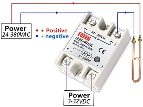 1PCS SSR-40DA 10DA 25DA 40DA 50DA 60DA 70DA 80DA 100DA מודול ממסר מצב מוצק 3-32V DC קלט 24-380VAC 10A-100A