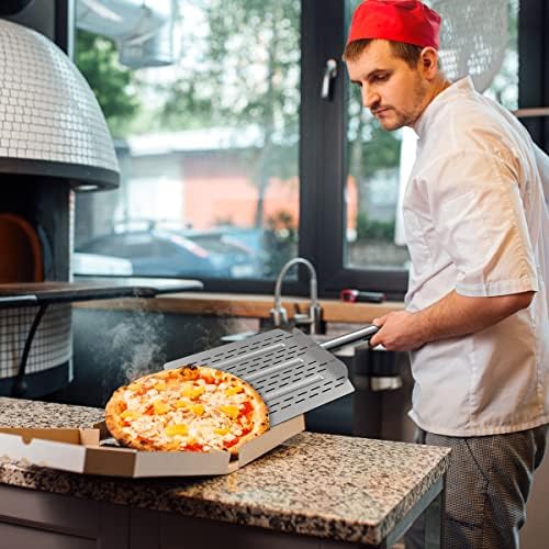 שחור משודרג 14 קליפת פיצה עם מורחב ידית 304 ידידותית לסביבה נירוסטה מחורר פיצה ההנעה עבור חיצוני פיצה