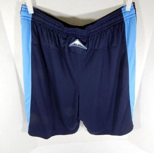 2010-11 משחק דנבר נאגטס הונפק מכנסיים קצרים כחולים של חיל הים 3XL 203 - משחק NBA בשימוש